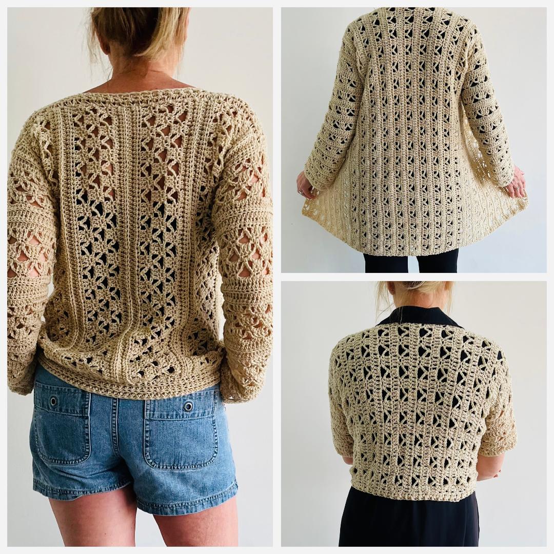 3 of a Kind Crochet Set - Cardi - Sweater - Bolero - PATTERN - English USA