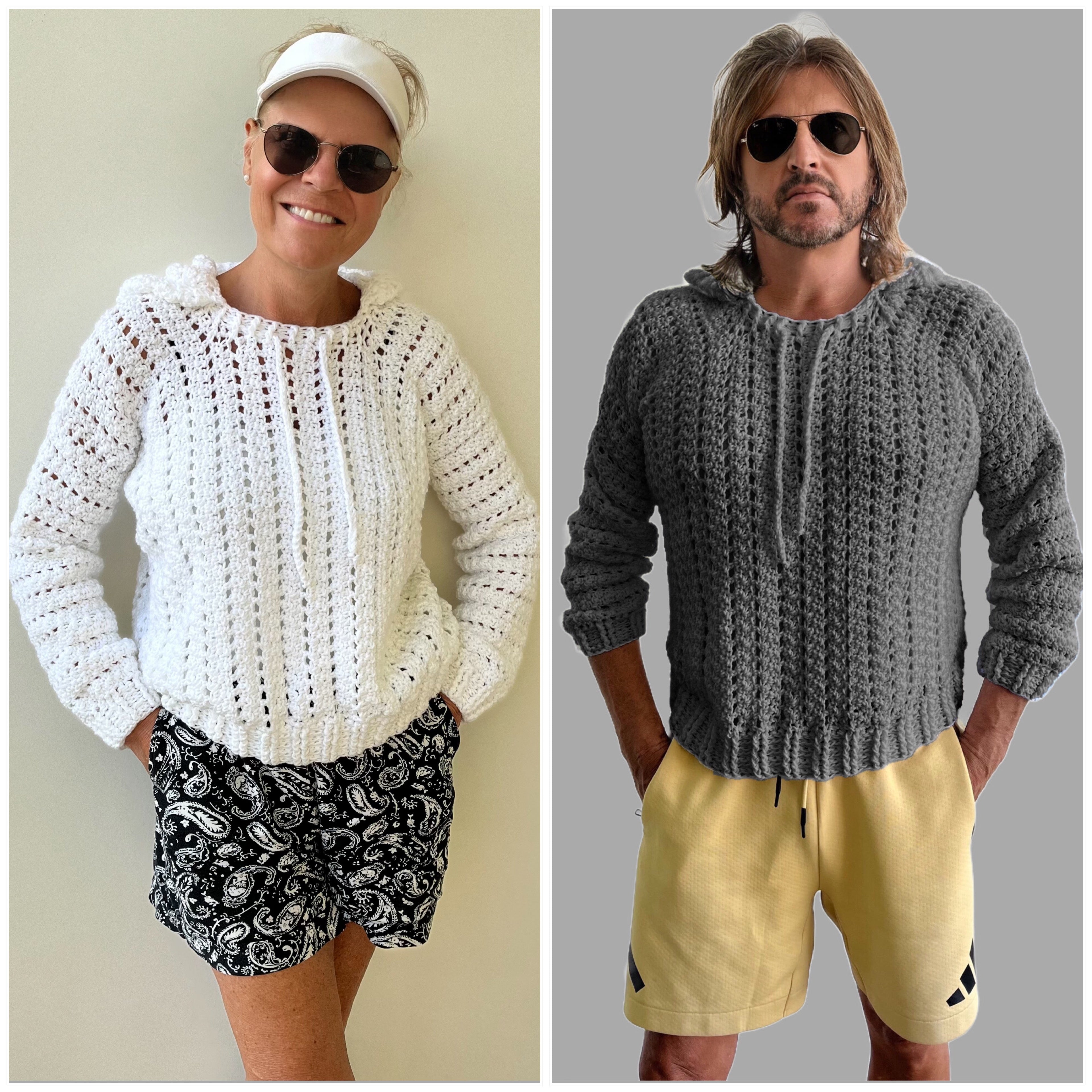 In the Mood for a Hood - Crochet PATTERN - Hoodie - English US terms - pdf
