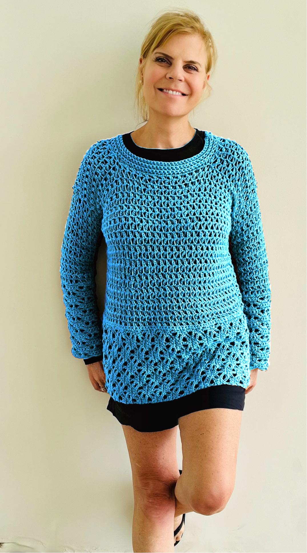 Below The Stars Tunic - Crochet PATTERN - English USA digital pdf file