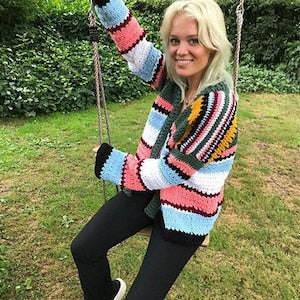 EZ Breezy laidback cardi - Crochet Pattern English USA
