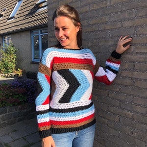 This Way Sweater - Crochet Pattern English USA