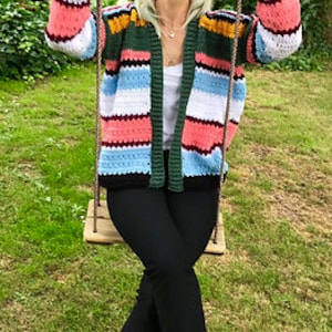 EZ Breezy laidback cardi - Crochet Pattern English USA