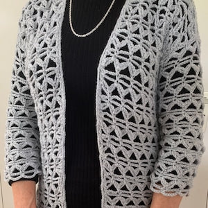 Caught in triangles Cardigan PATTERN-English USA