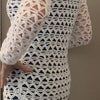Caught in Triangles Sweater Women's Crochet Pattern, English USA , Sizes S-XL & Up