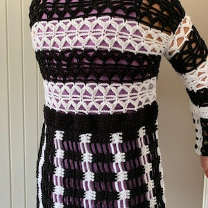 B & W Tunic Crochet Pattern English USA