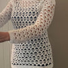 Caught in Triangles Sweater Women's Crochet Pattern, English USA , Sizes S-XL & Up