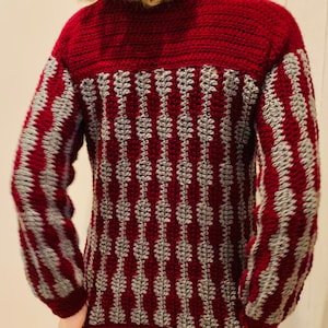Sound Waves Sweater-Crochet Pattern English USA
