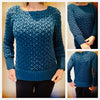 Hugged by V's and Bobbles Sweater - Crochet  pattern English USA