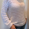 EZ Breezy White Sweater - Crochet Pattern English USA