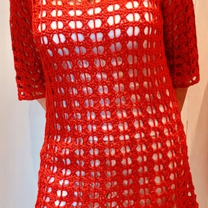 Cabana Swimsuit Cover Up Crochet Pattern English USA
