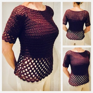 Ciao Bella Top Crochet PATTERN- English USA