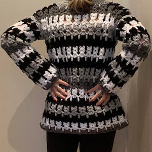Home Sweet Home Cat suit - Crochet pattern English USA