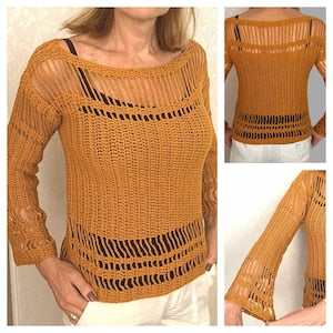 Stand out in the Crowd Sweater - Crochet Pattern English USA