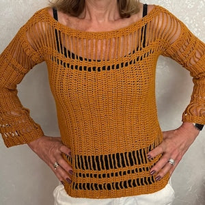 Stand out in the Crowd Sweater - Crochet Pattern English USA