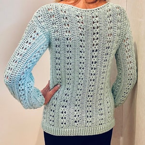 Lovely CJ Sweater - Crochet Pattern English USA
