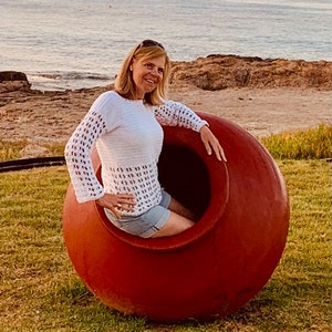 Simple Cyprus Summer Sweater - Crochet pattern English USA
