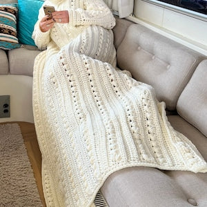 Cozy Couch Sweater, Crochet PATTERN English US Terms