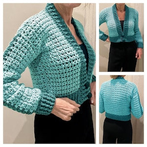 P.O.C. Cardi-Piece of Cake Cardigan - Crochet Pattern-English USA