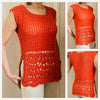 Picot Bello Summer Top - Crochet PATTERN - English USA