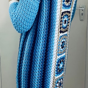 Long Square Affair Cardigan - Crochet Pattern English USA