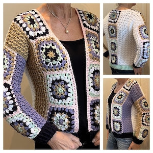 Short Square Affair Jacket - Crochet Pattern English USA