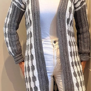 Sound Waves Cardigan - Crochet Pattern English USA