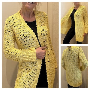 Steppin'outa line Cardigan - Crochet Pattern English USA