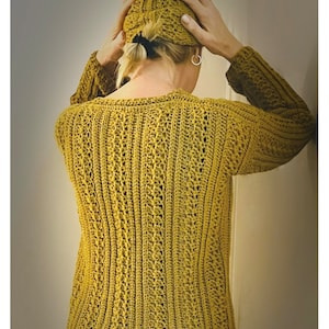 Cozy Winter Trio Set-Sweater-Hat-Scarf- CROCHET PATTERN-English USA