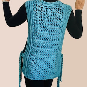 Boho Chique Pinafore-Crochet PATTERN-English USA