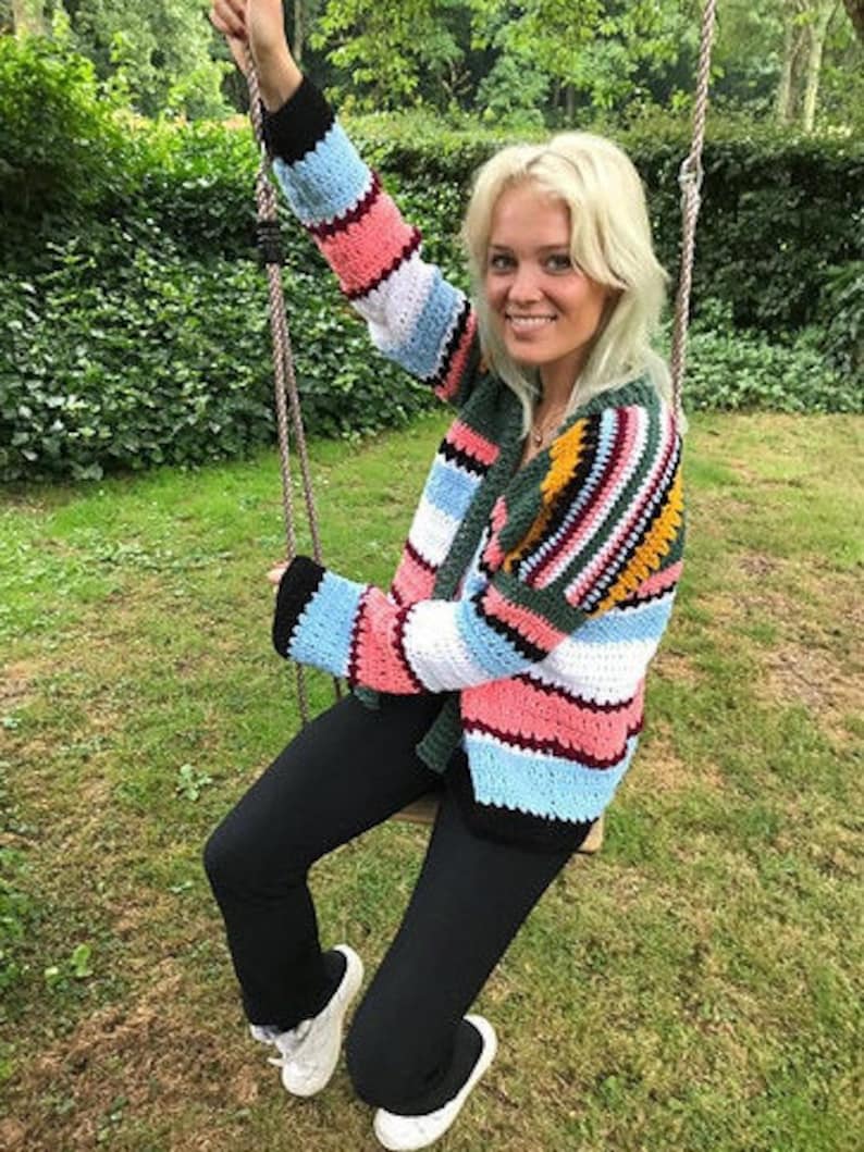 EZ Breezy laidback cardi - Crochet Pattern English USA