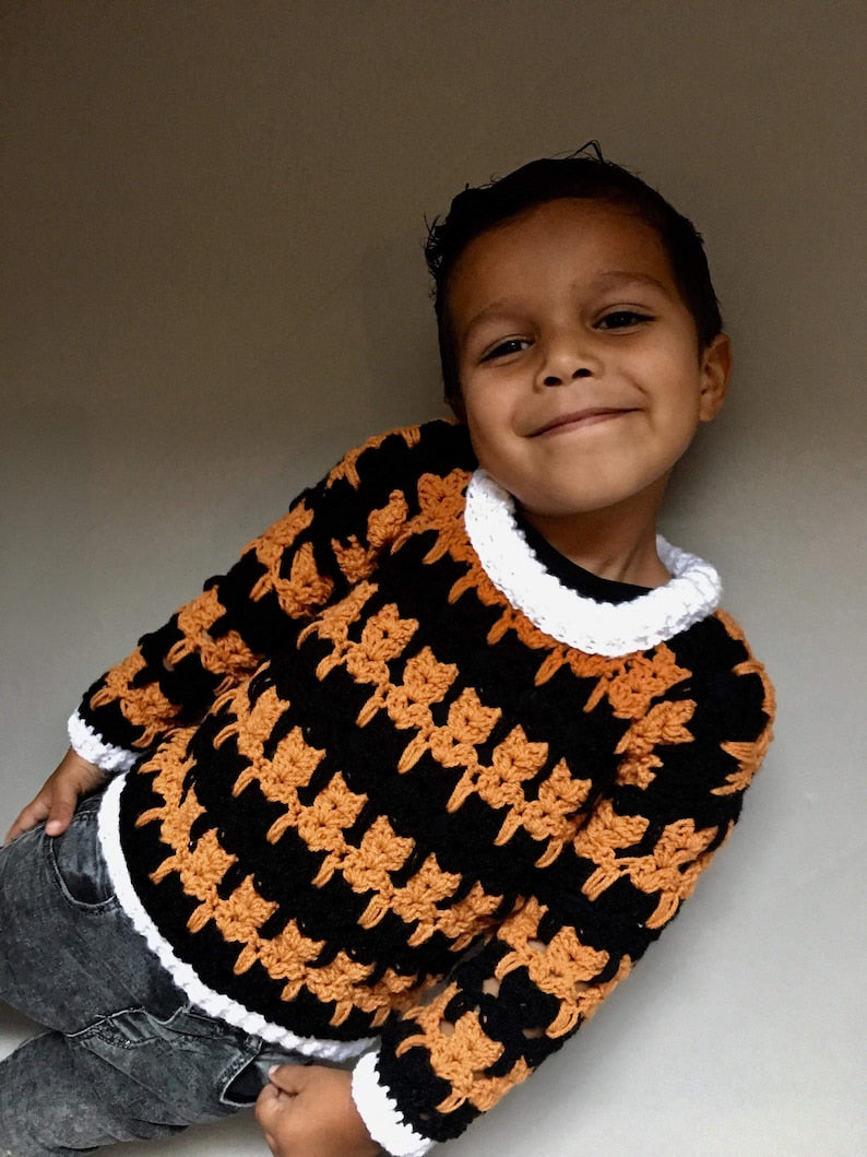 Cat stitch sweater for children PATTERN