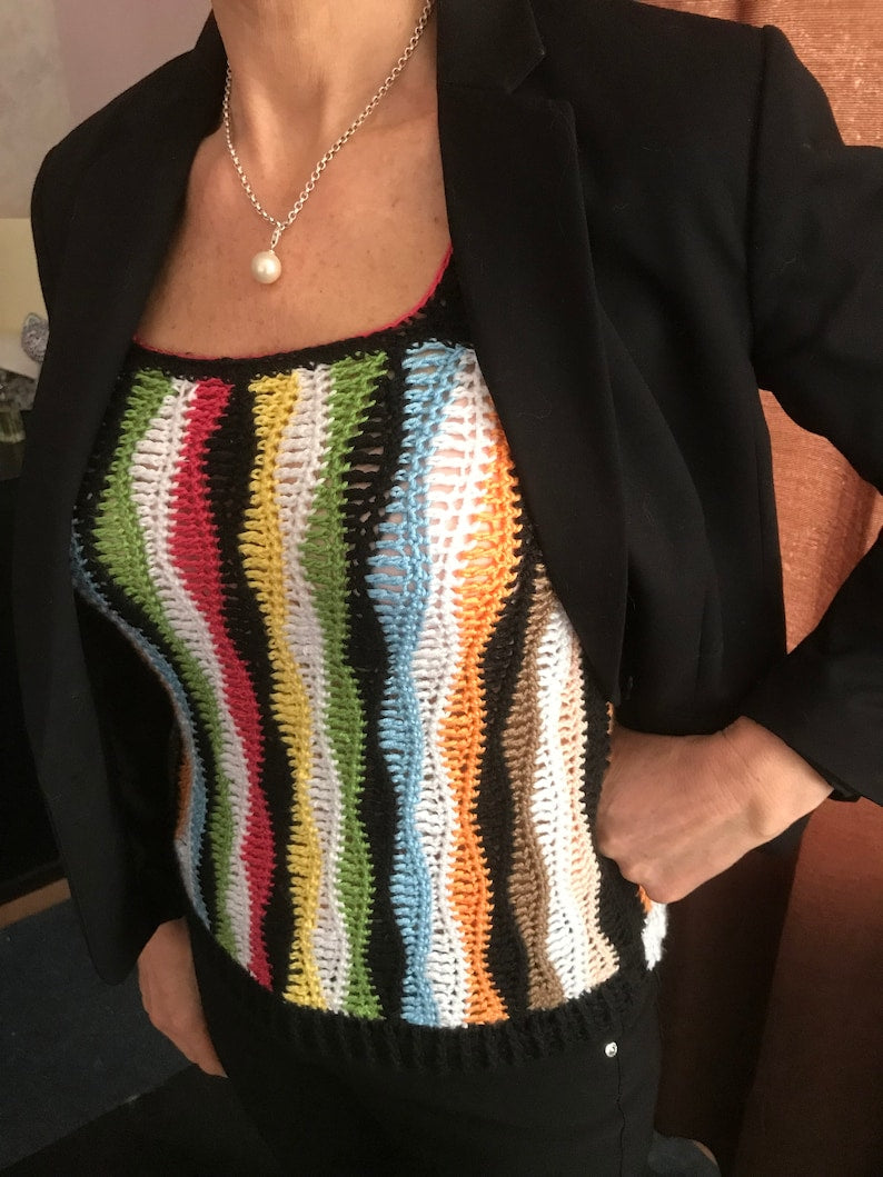 Wave After Wave Top and Dress - Crochet Pattern English USA