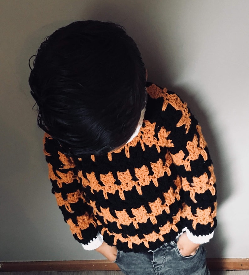 Cat stitch sweater for children PATTERN