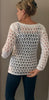 Caught in Triangles Sweater Women's Crochet Pattern, English USA , Sizes S-XL & Up