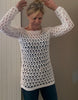 Caught in Triangles Sweater Women's Crochet Pattern, English USA , Sizes S-XL & Up