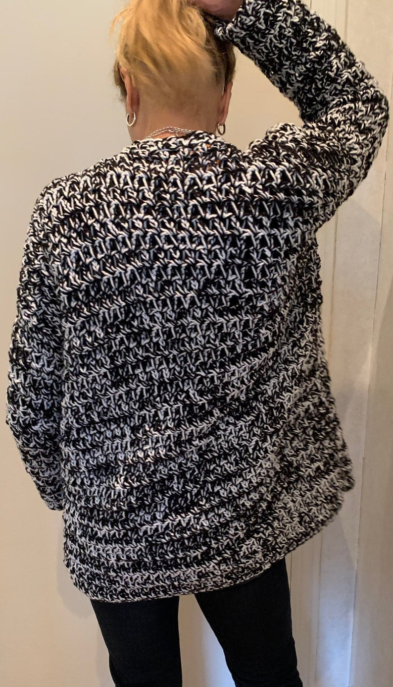 Wrapped  In Bulky Chains Cardigan - Crochet Pattern English USA