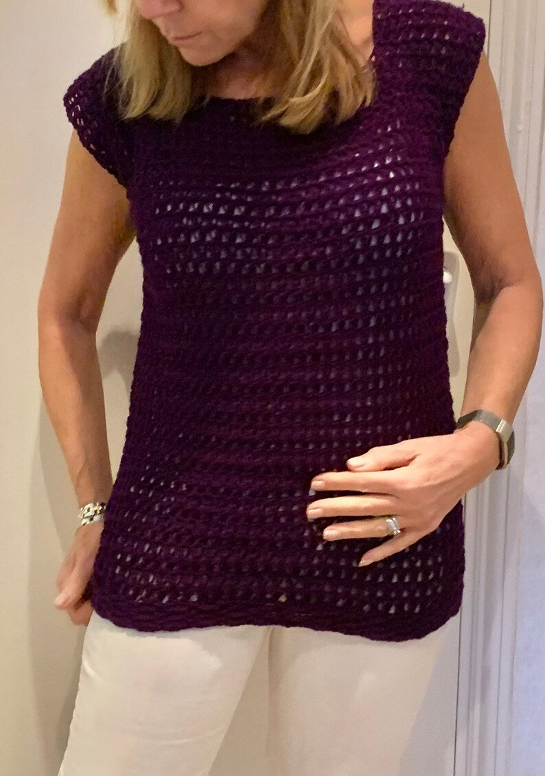 Wrapped in Chains Sweater - Crochet Pattern English USA