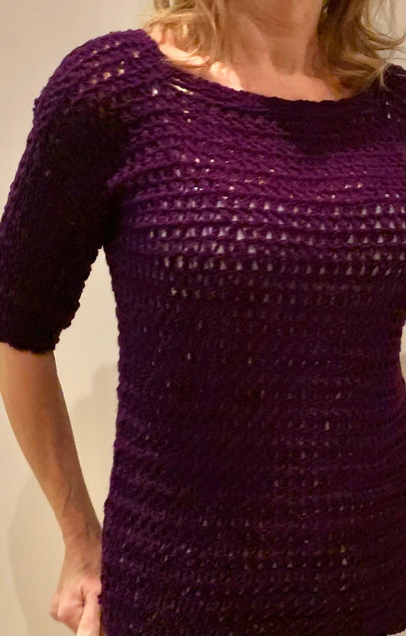 Wrapped in Chains Sweater - Crochet Pattern English USA