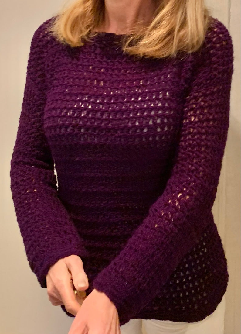 Wrapped in Chains Sweater - Crochet Pattern English USA