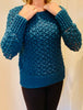 Hugged by V's and Bobbles Sweater - Crochet  pattern English USA