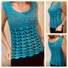 Fancy Fans Easy Summer Top - Crochet Pattern English USA