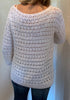 EZ Breezy White Sweater - Crochet Pattern English USA