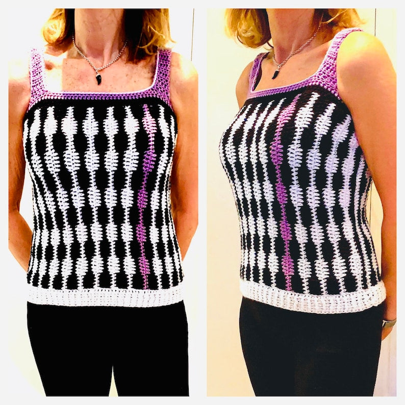 Happy Vibrations TOP - Crochet Pattern English USA