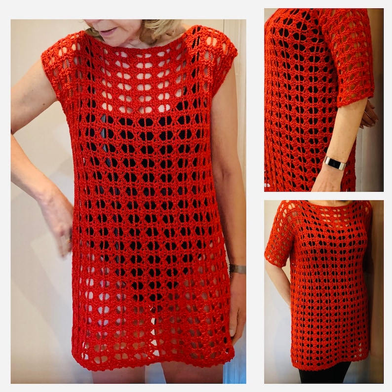 Cabana Swimsuit Cover Up Crochet Pattern English USA