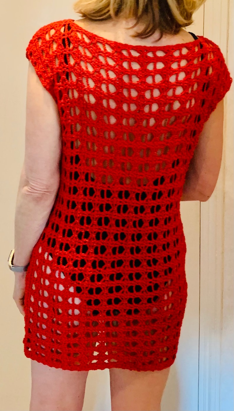 Cabana Swimsuit Cover Up Crochet Pattern English USA