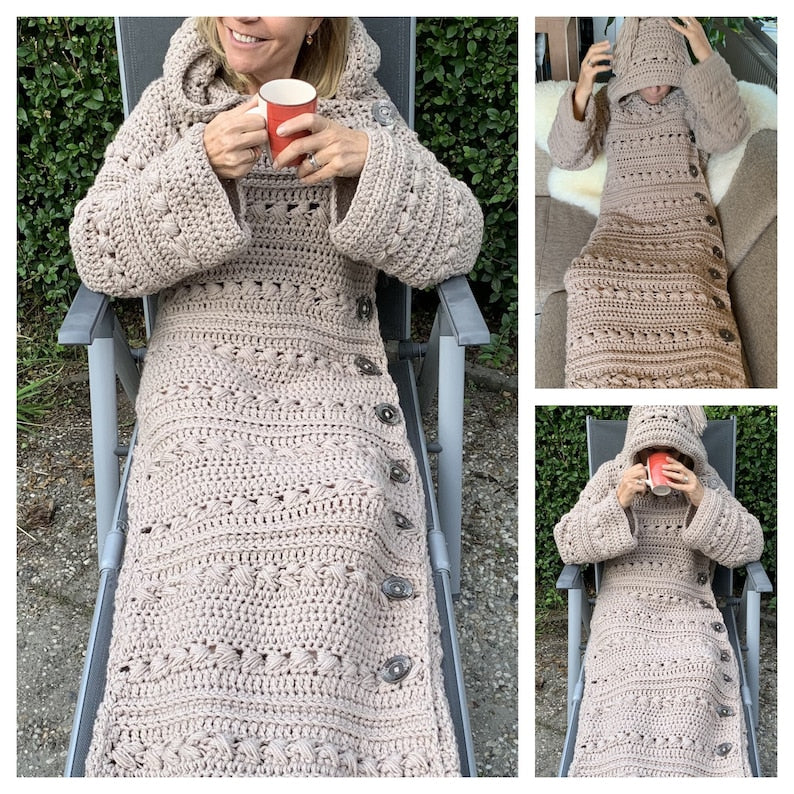 Cozy Couch Cardigan crochet PATTERN English USA
