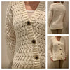 Wonderful Winter White Cardigan - Crochet Pattern English USA