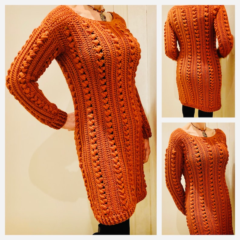 Darling Danish Dress & Sweater - Crochet Pattern English USA