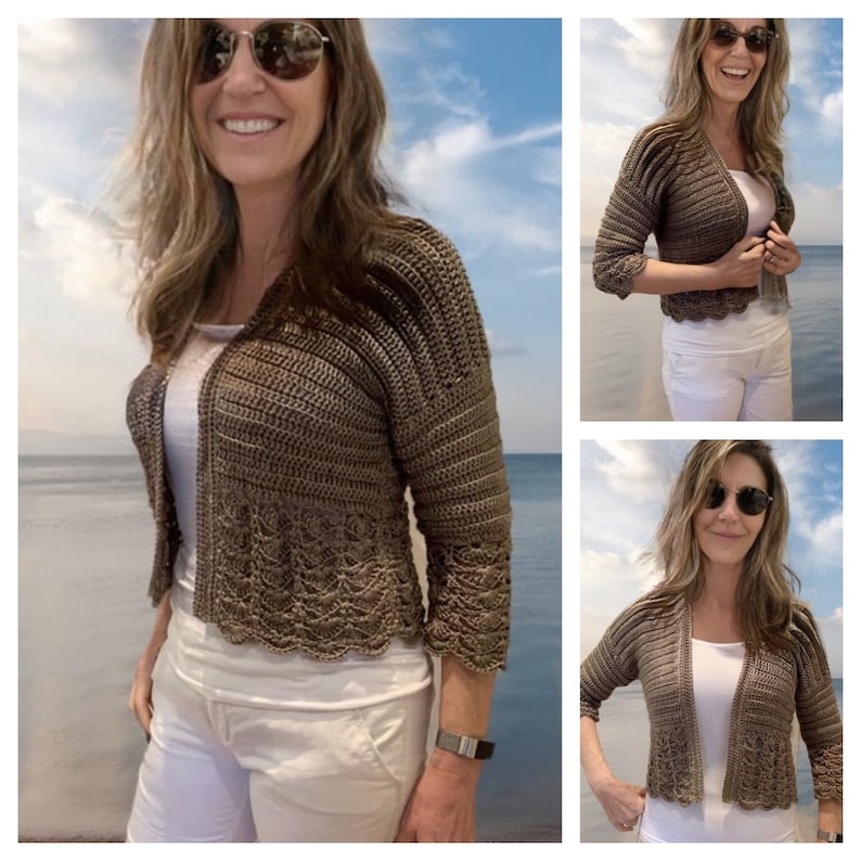 Bonito Bolero-Crochet PATTERN-English USA