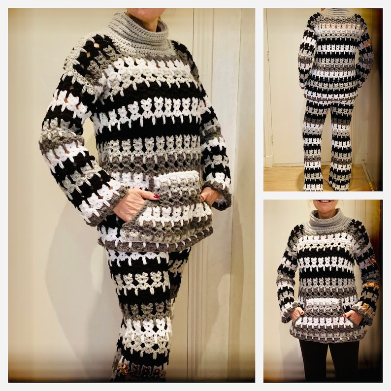 Home Sweet Home Cat suit - Crochet pattern English USA